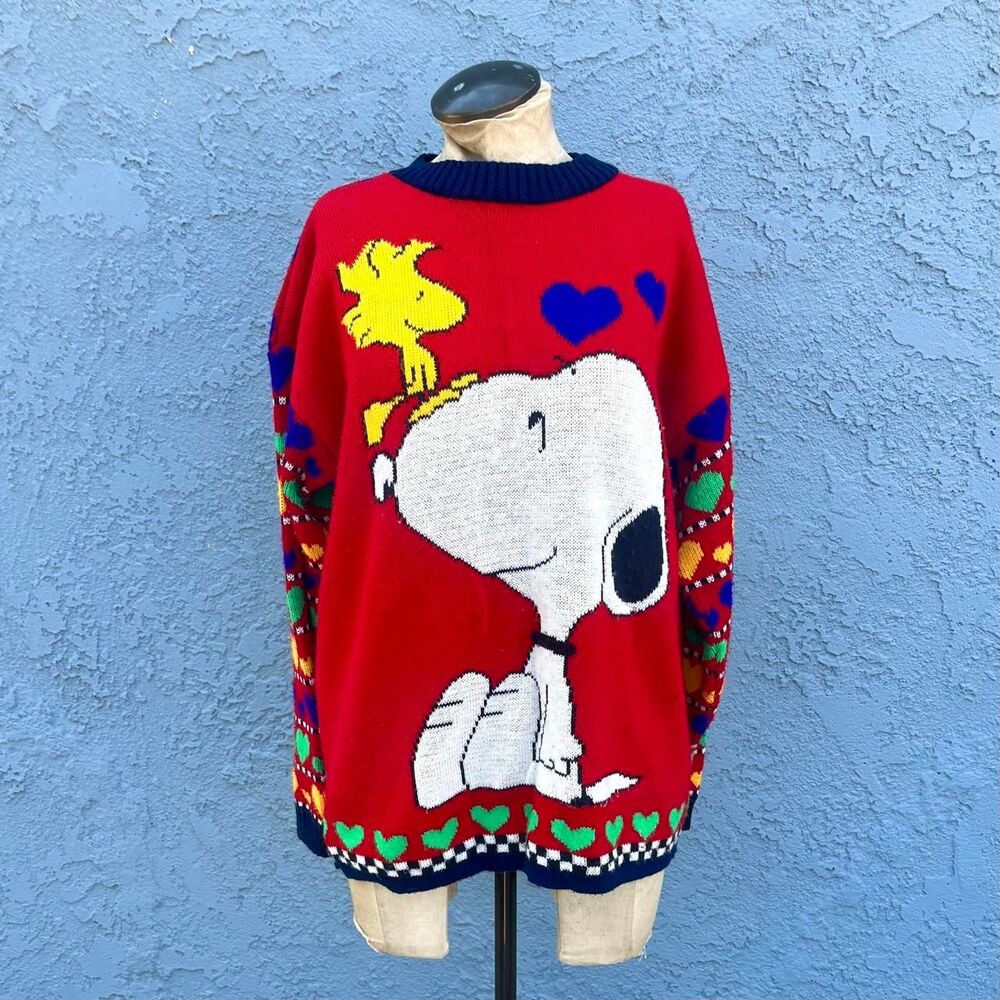 90s Snoopy Sweater Woodstock One Size Kidcore